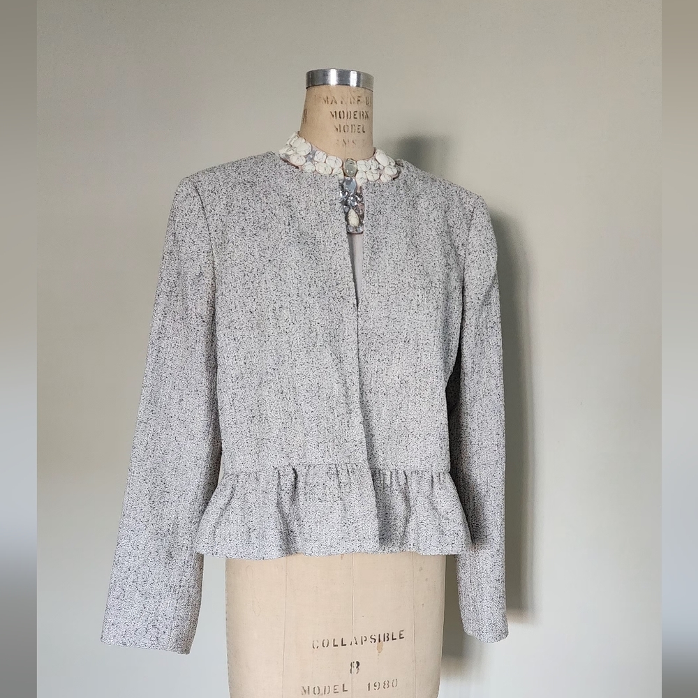 NWT Ann Taylor tweed peplum jacket